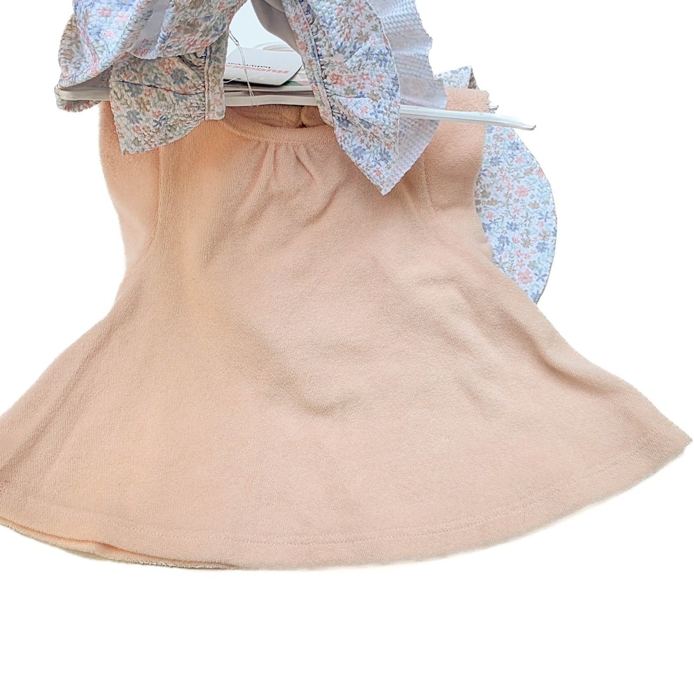 NWT Huggies Baby Girl 3M Floral Swimsuit Cover Up Sun Hat 3Pc Set UPF 50+ - Picture 5 of 12